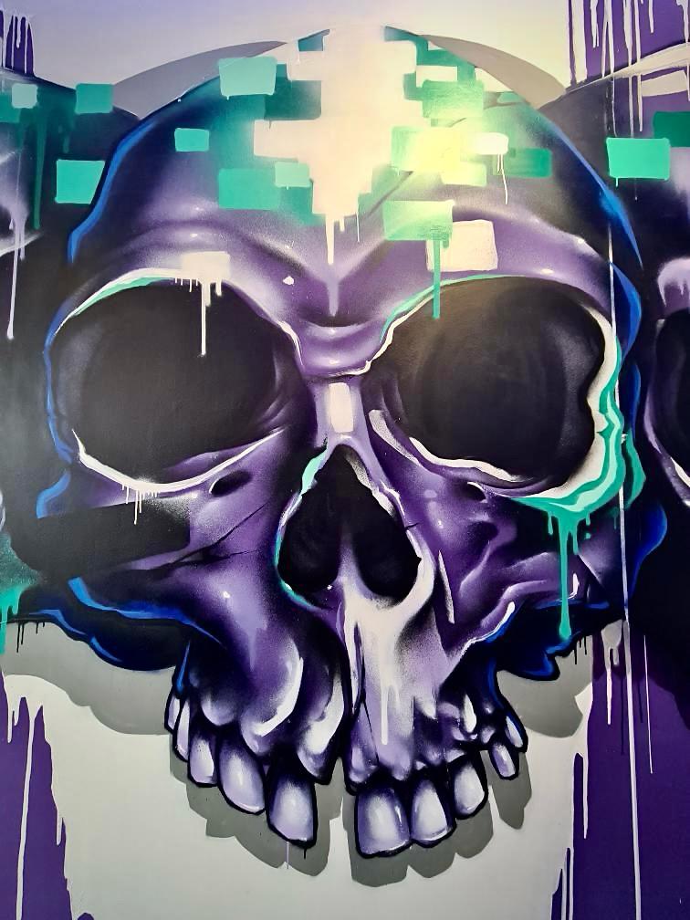 Detalle mural calavera