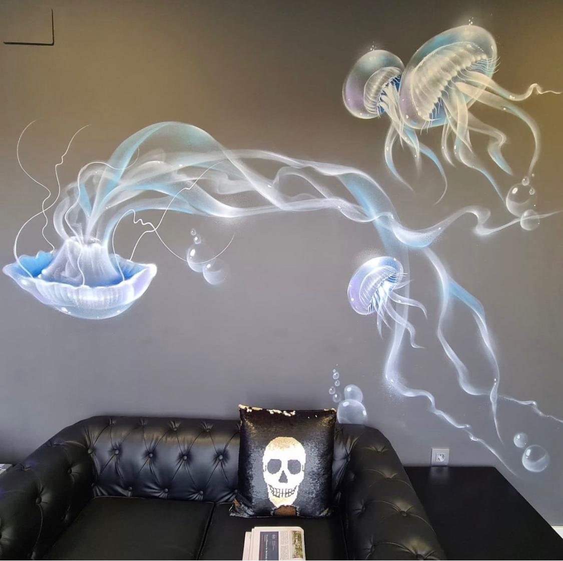 Mural medusas detalle