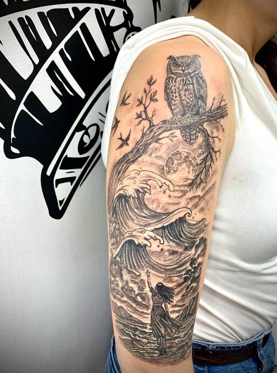 Blackwork realismo manga